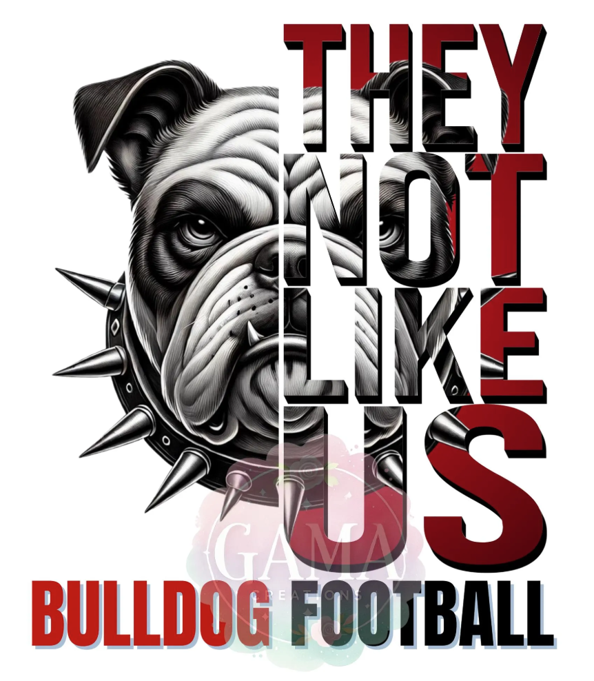 Bulldog They Not Like Us PNG, Trending T-Shirt Design, Digital Download