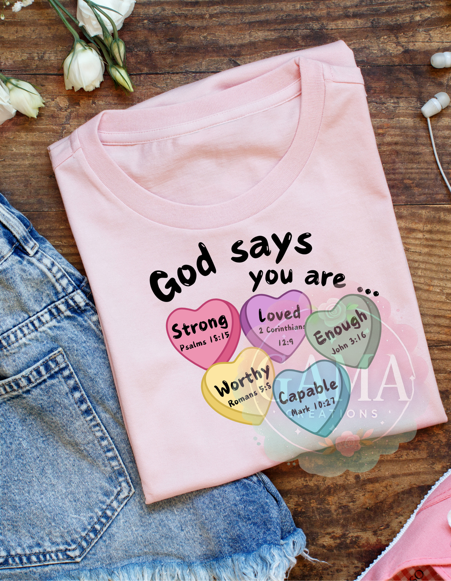 God says you are Christian Valentine's Day PNG Design, Trending T-Shirt Design, Digital Download