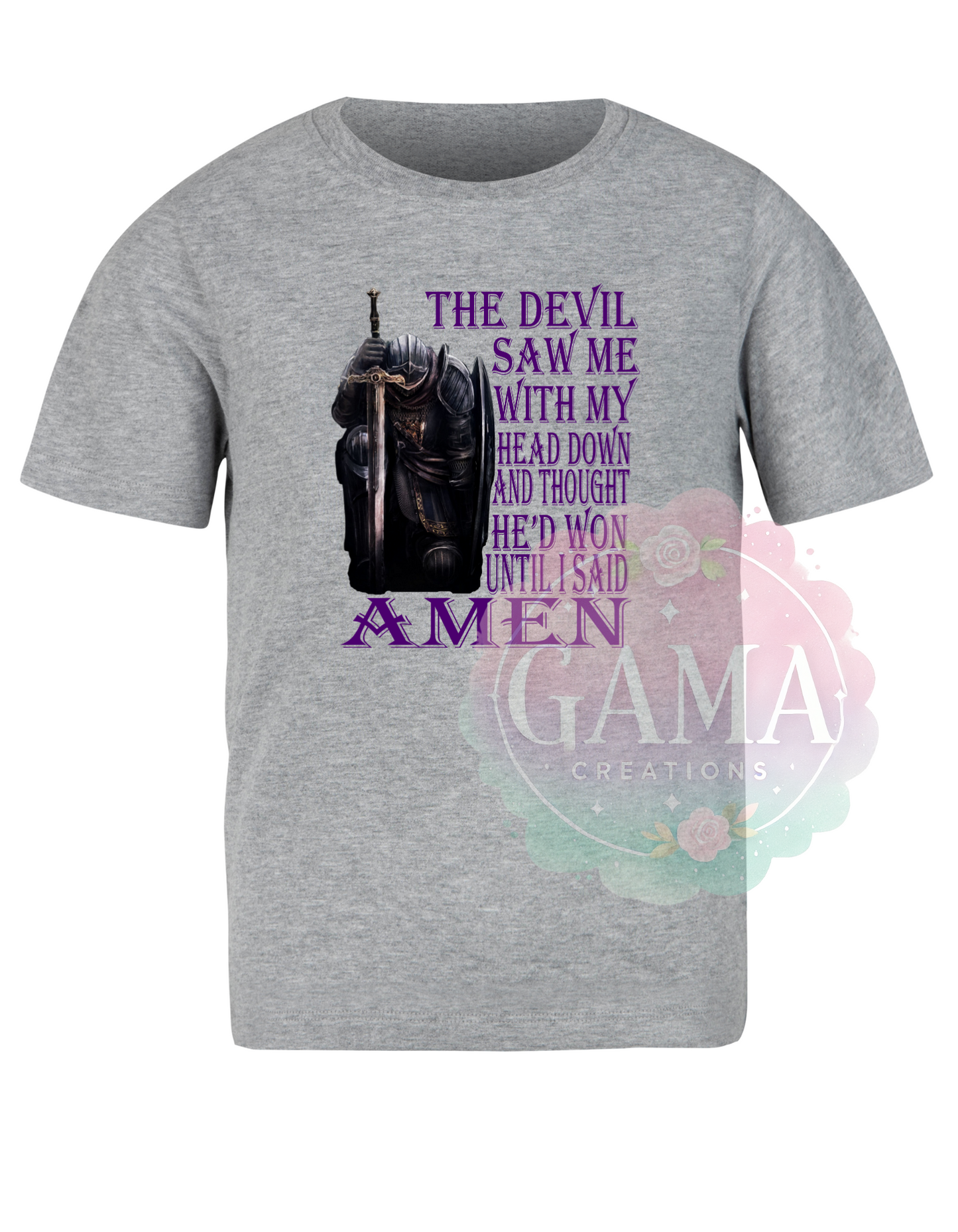 The Devil Saw Me With My Head Down And Thought He Won Until I Said Amen, Trending T-Shirt Design, Digital Download