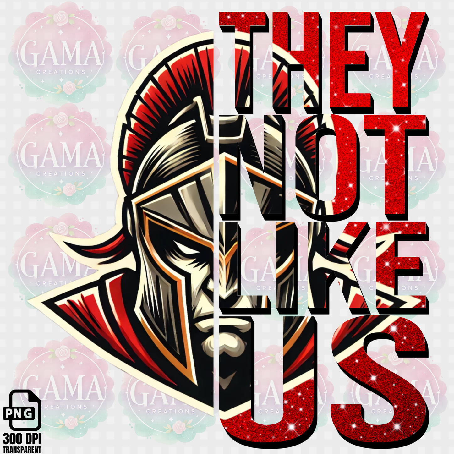 Spartans They Not Like Us PNG Design, Trending T-Shirt Designs