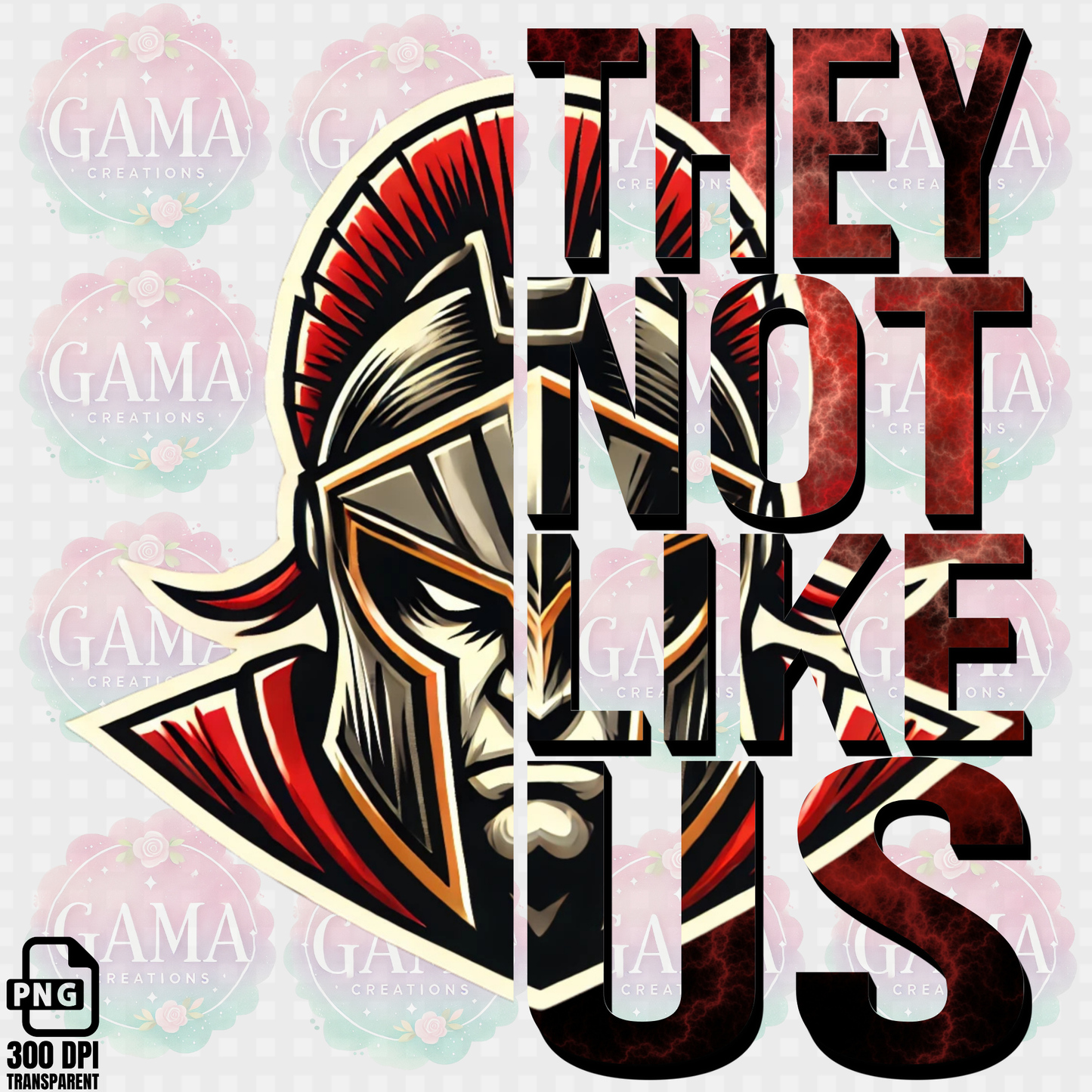 Spartans They Not Like Us PNG Design, Trending T-Shirt Designs
