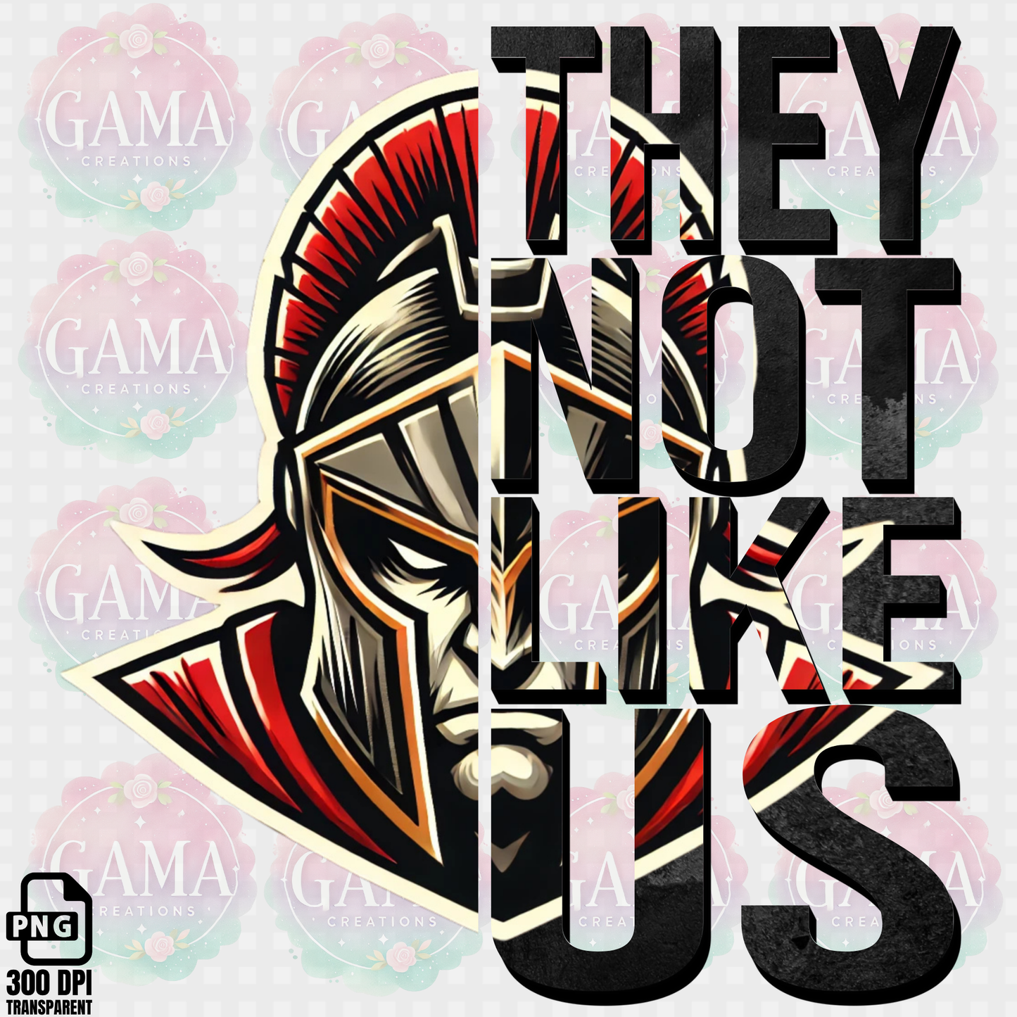 Spartans They Not Like Us PNG Design, Trending T-Shirt Designs
