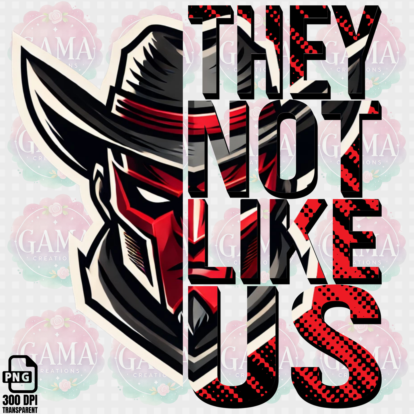 Raiders They Not Like Us PNG Design, Trending T-Shirt Designs