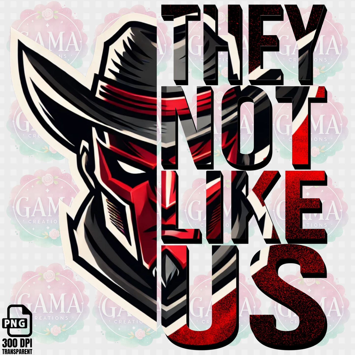 Raiders They Not Like Us PNG Design, Trending T-Shirt Designs