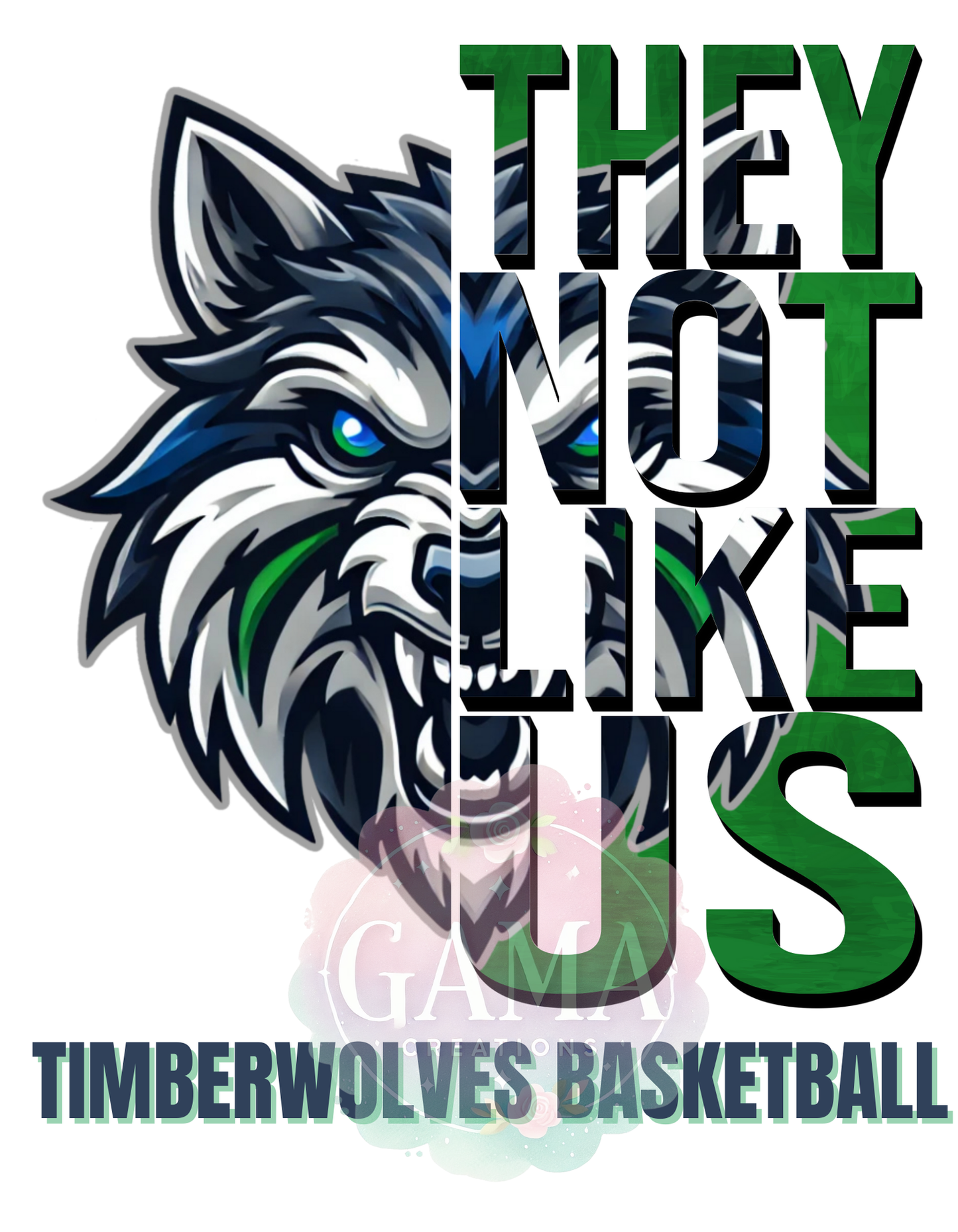 Timberwolves They Not Like Us PNG, Trending T-Shirt Design, Digital Download
