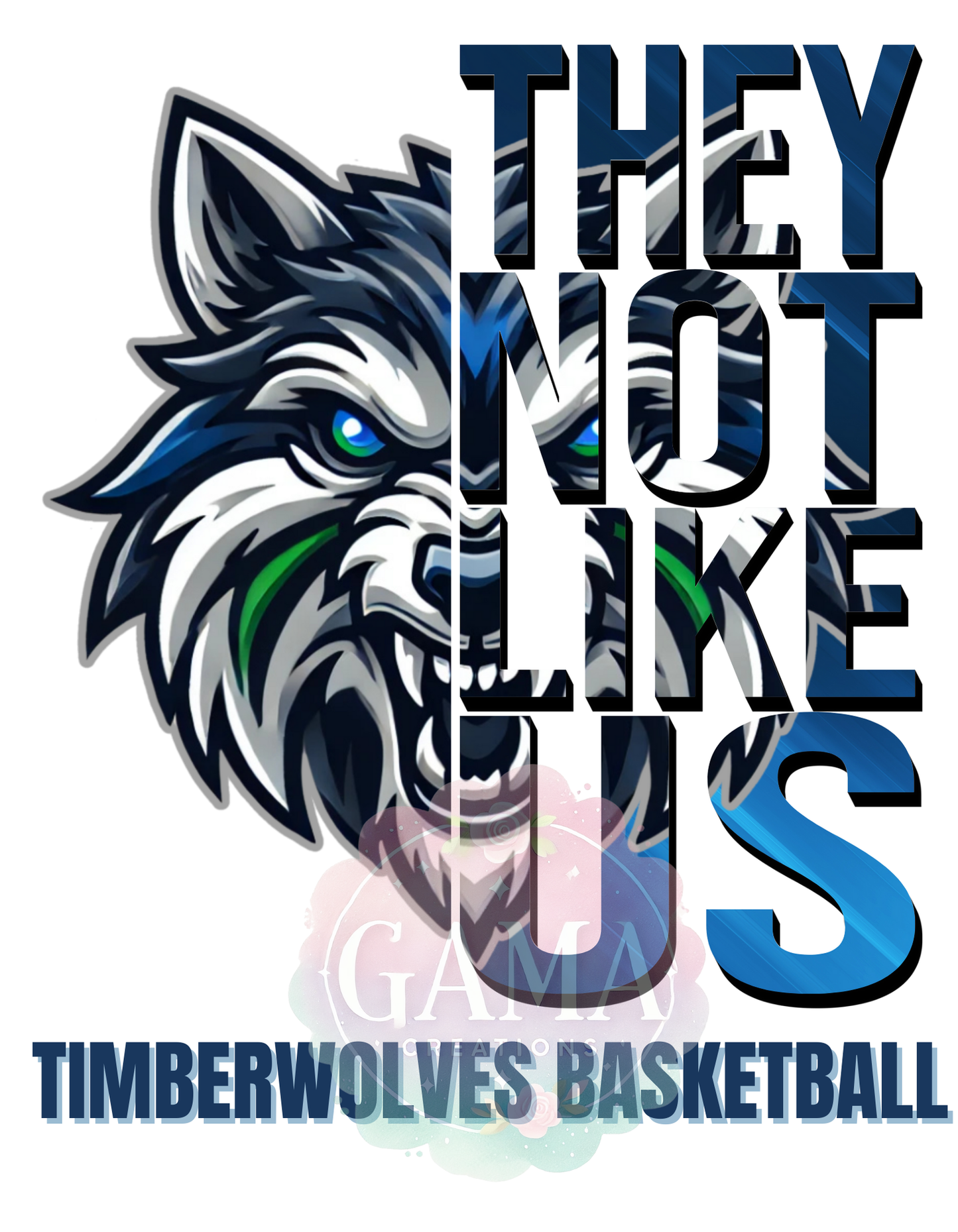 Timberwolves They Not Like Us PNG, Trending T-Shirt Design, Digital Download