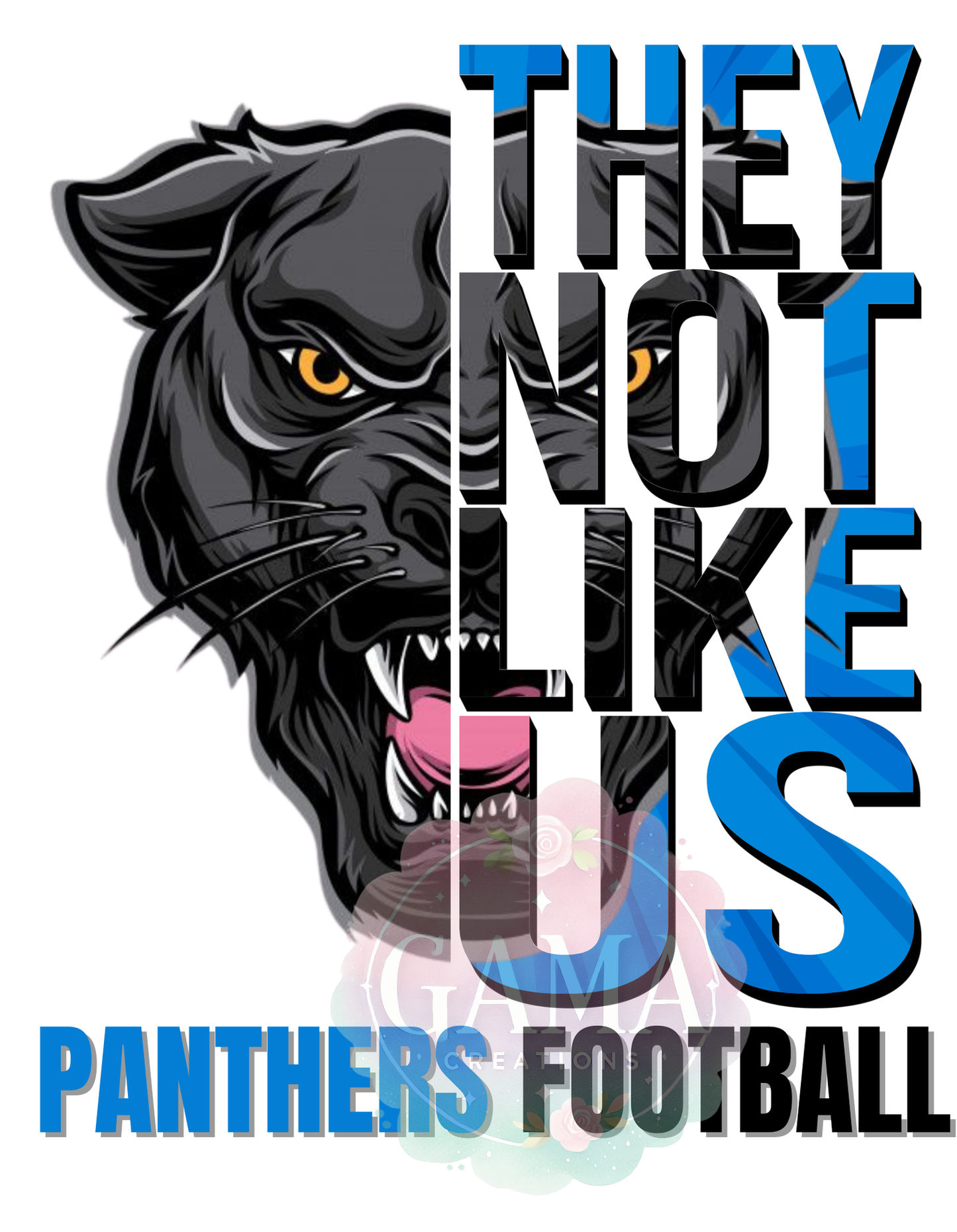 Panther They Not Like Us PNG, Trending T-Shirt Design, Digital Download