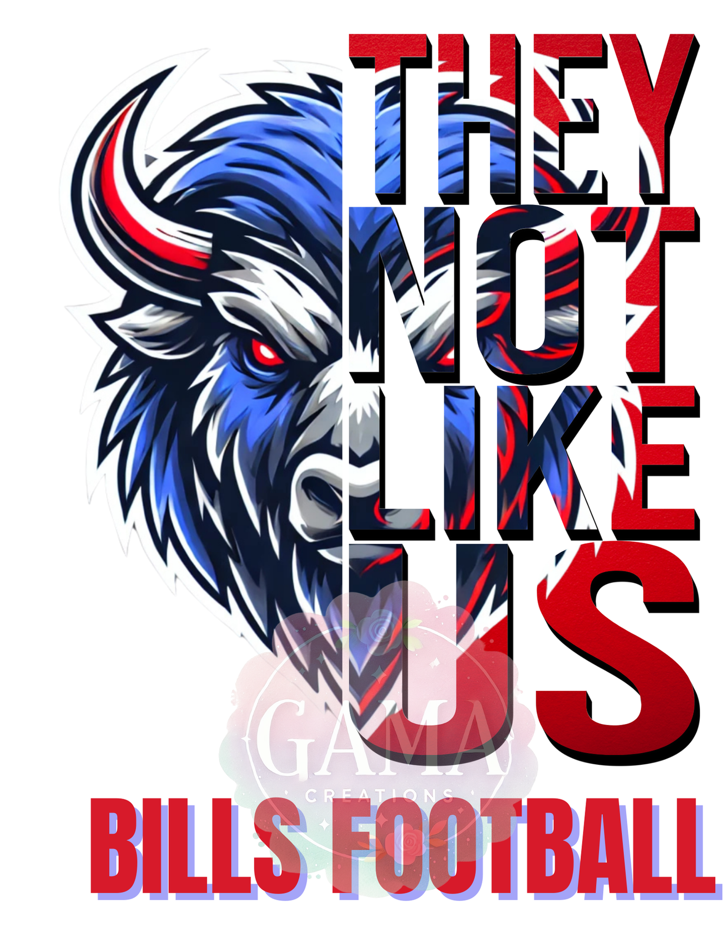Bills They Not Like Us PNG, Trending T-Shirt Design, Digital Download
