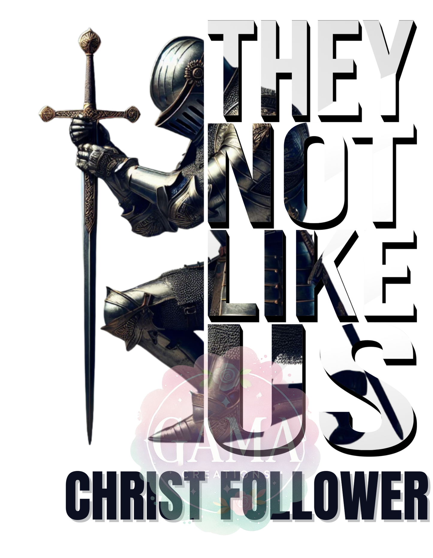 Christ Follower They Not Like Us Christian PNG Design, Trending T-Shirt Design, Digital Download