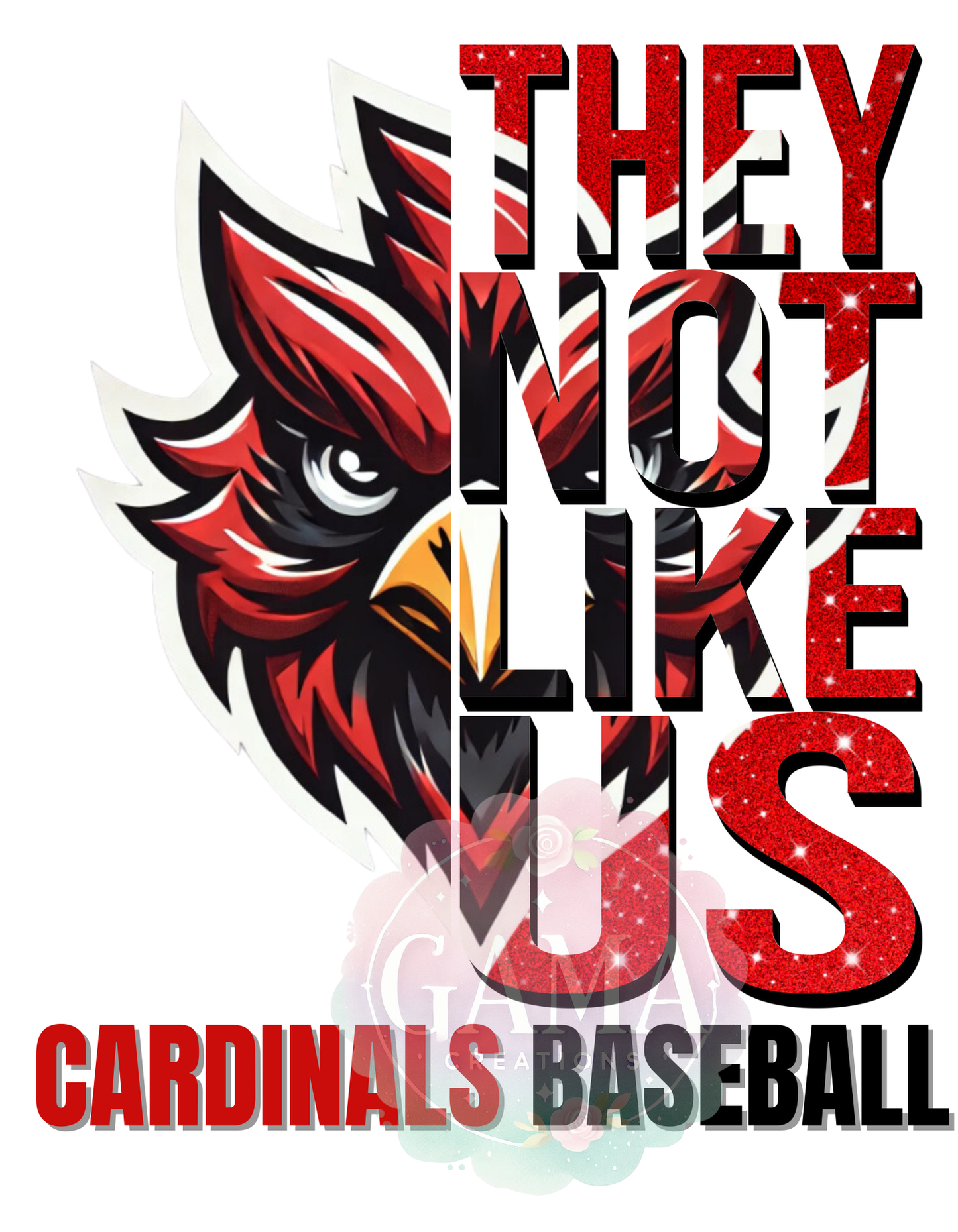 Cardinals They Not Like Us PNG, Trending T-Shirt Design, Digital Download