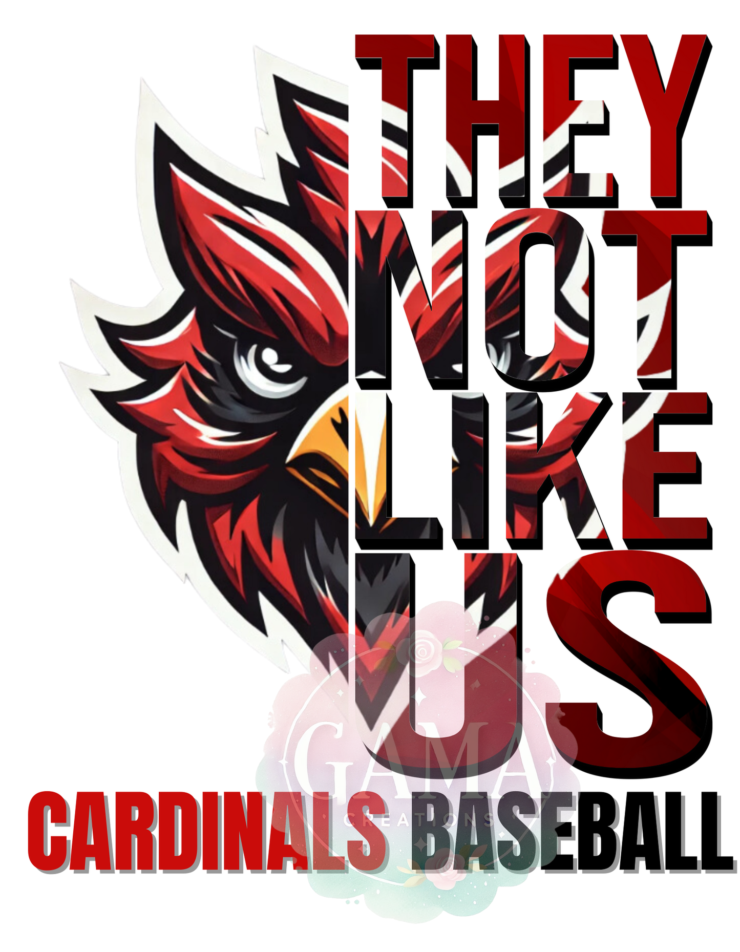 Cardinals They Not Like Us PNG, Trending T-Shirt Design, Digital Download