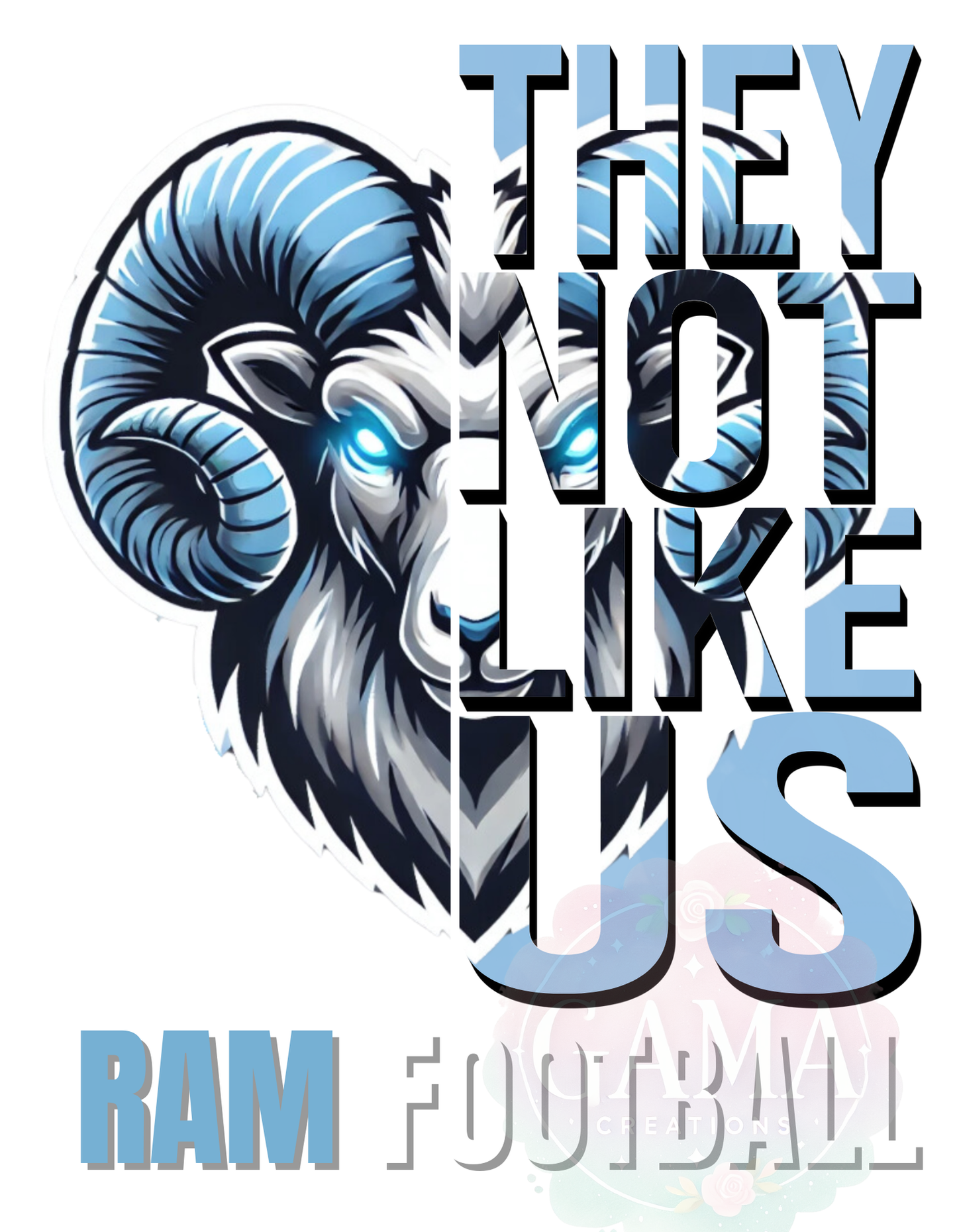 Rams They Not Like Us PNG, Trending T-Shirt Design, Digital Download