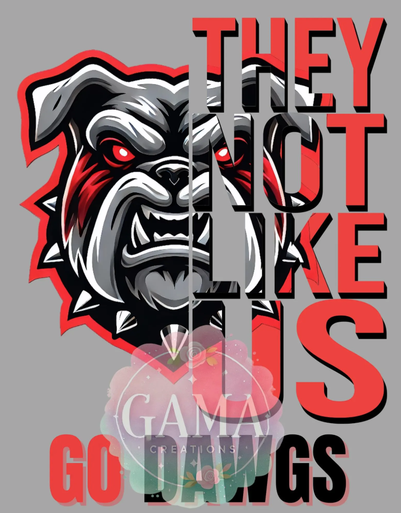 Bulldogs They Not Like Us PNG, Trending T-Shirt Design, Digital Download