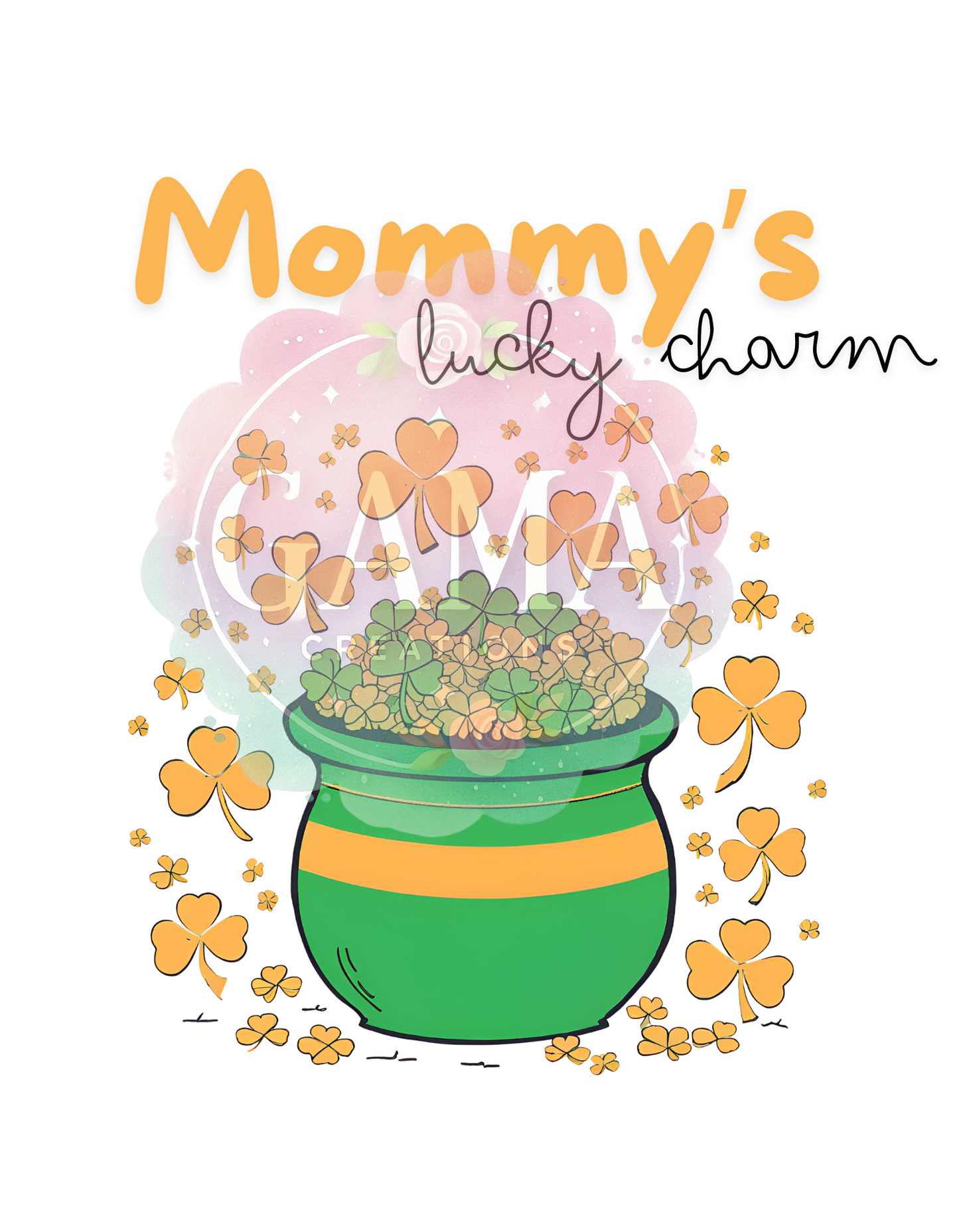 Mommy's Lucky Charm PNG Design, Trending T-Shirt Design, Digital Download (Copy)