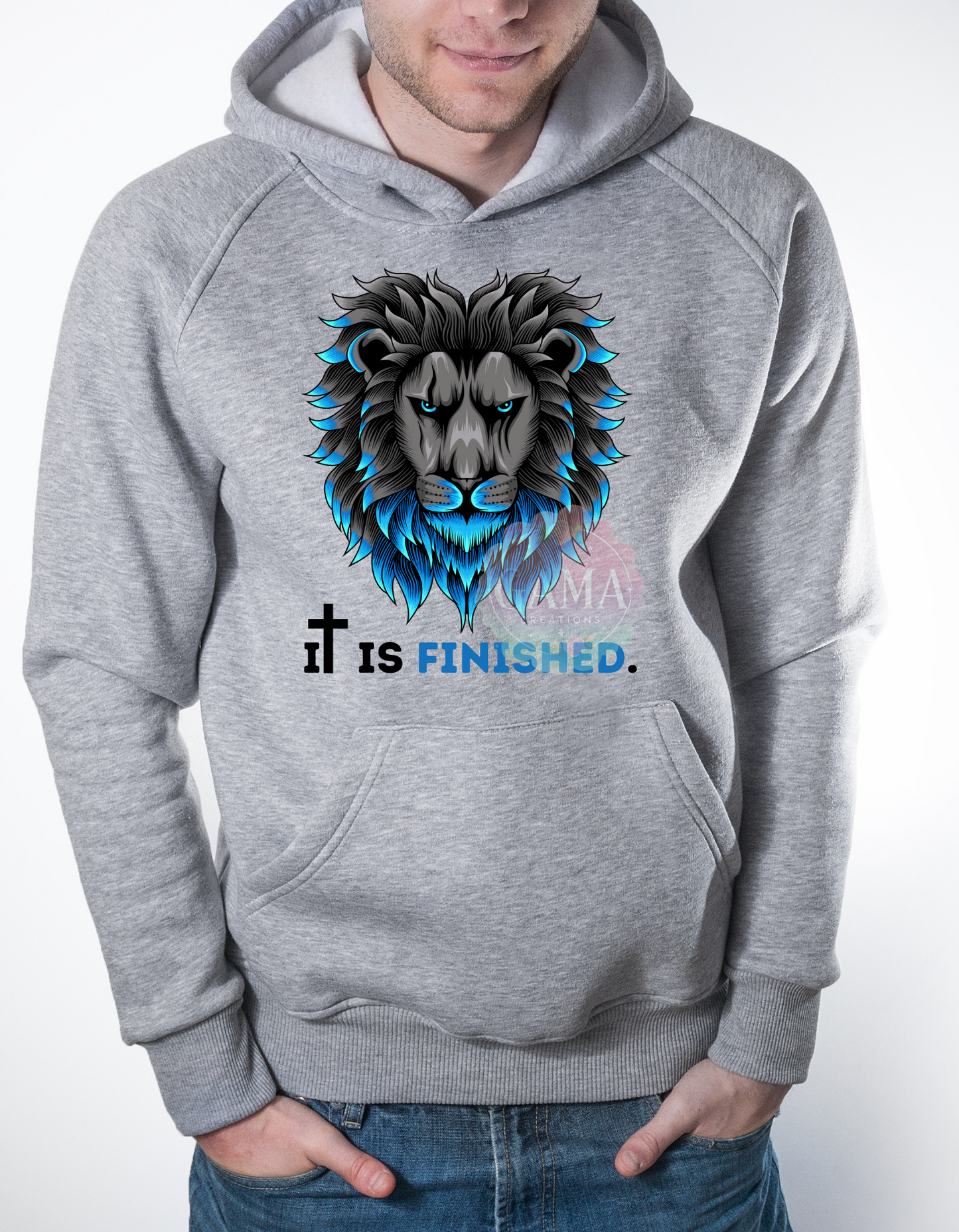 It Is Finished Lion Christian PNG, Trending T-Shirt Design, Digital Download