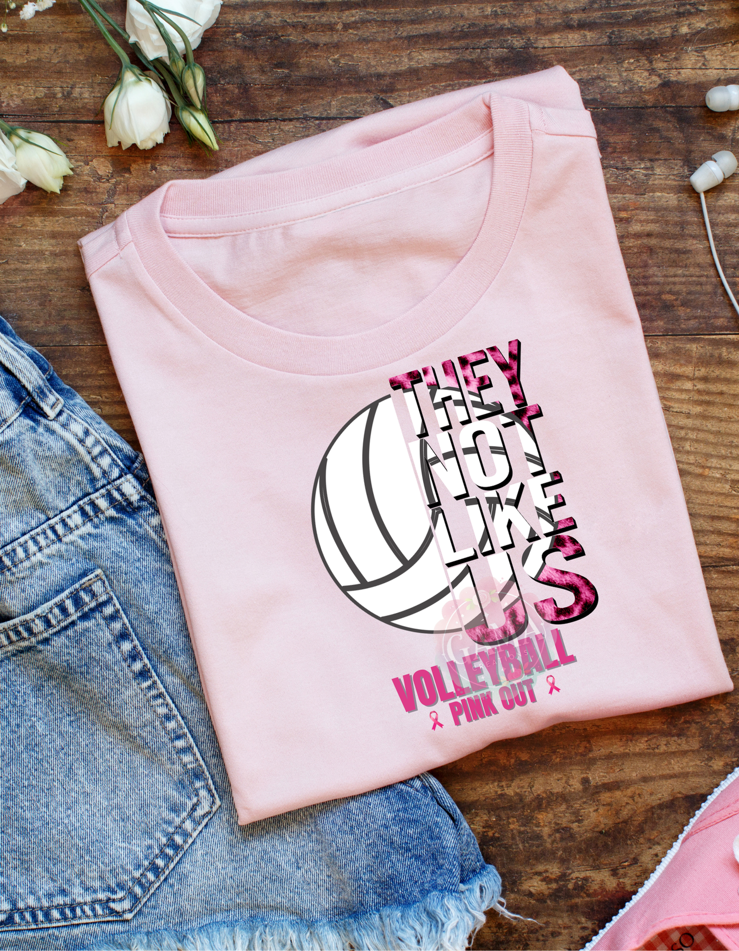 Pink Out Volleyball They Not Like Us PNG 3 FILES!, Trending T-Shirt Design, Digital Download