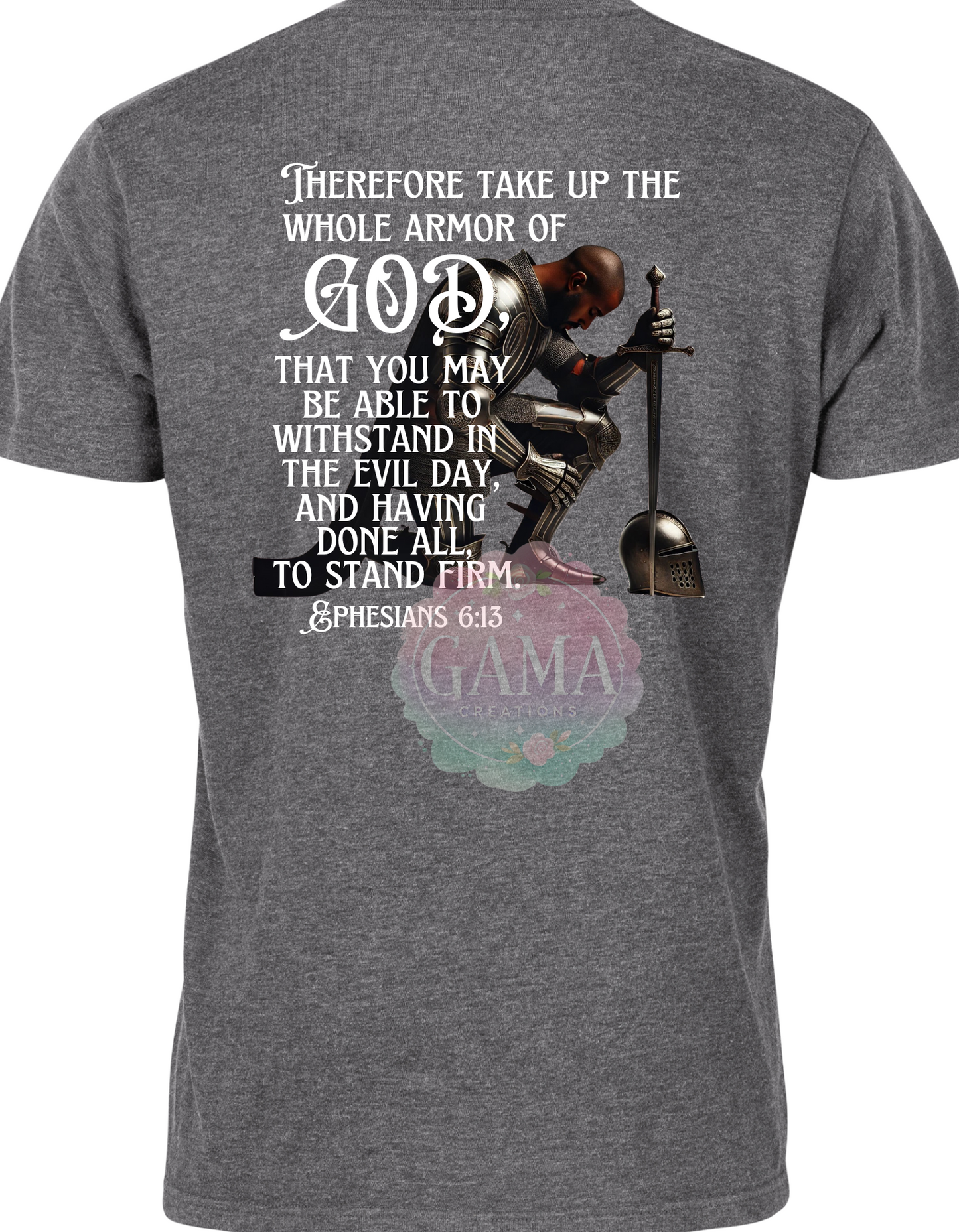 Armor of God, African-American 2 PNG Designs (1 Male and 1 Female), Trending T-Shirt Design, Digital Download