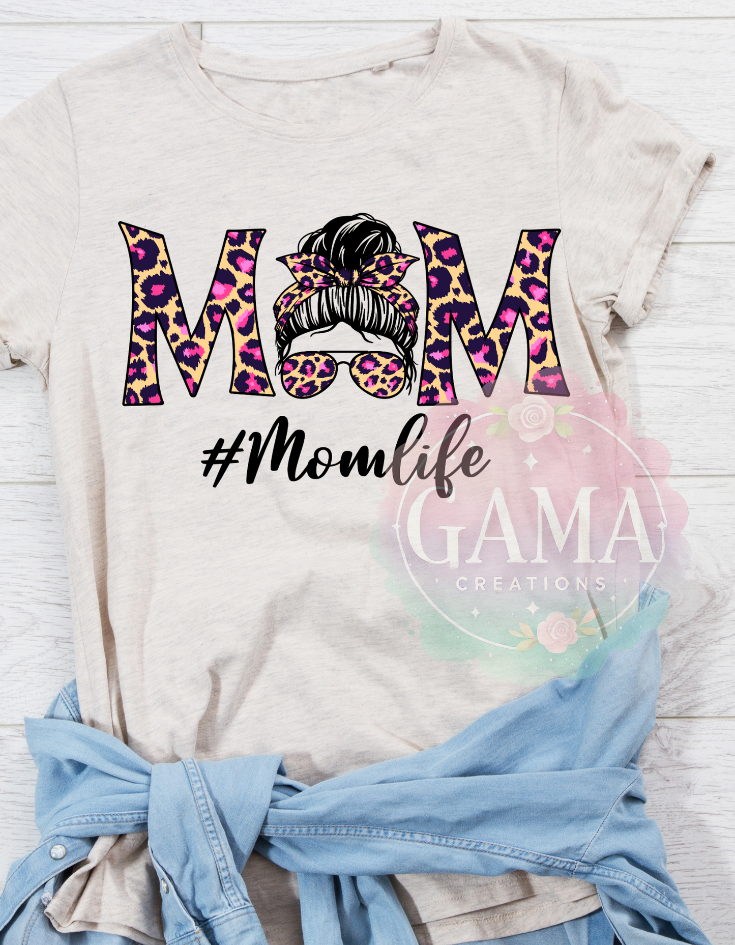 Cheetah Print Mom's Life PNG, Trending T-Shirt Design, Digital Download