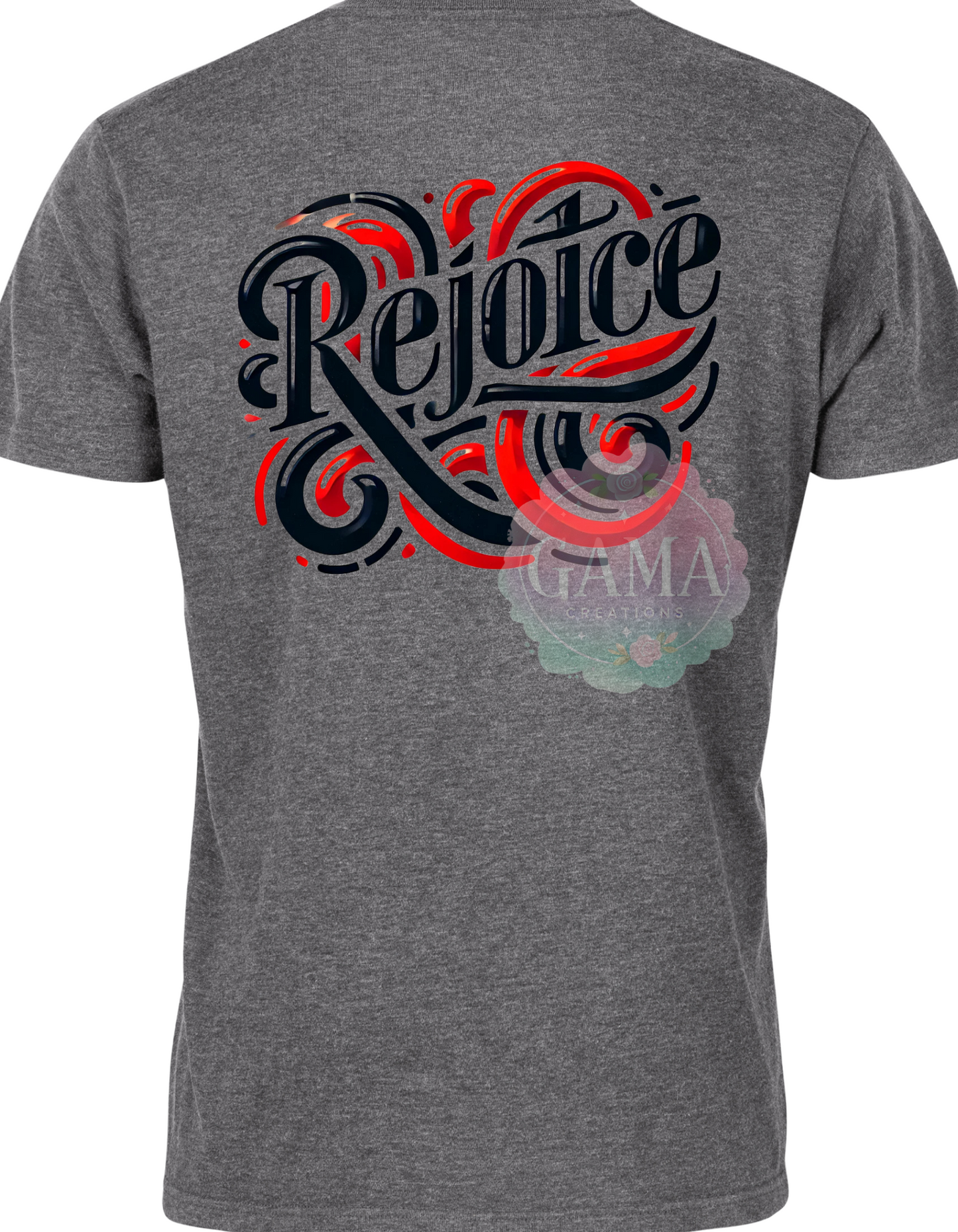 Rejoice Christian PNG, Black and Red, Trending T-Shirt Design, Digital Download