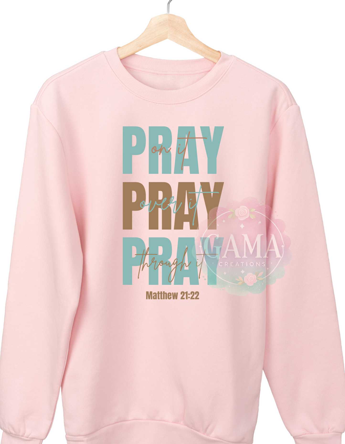 Pray on it Pray over it Pray through it Mathew 21:22 PNG Design, 6 Design BUNDLE! Trending T-Shirt Design, Digital Download