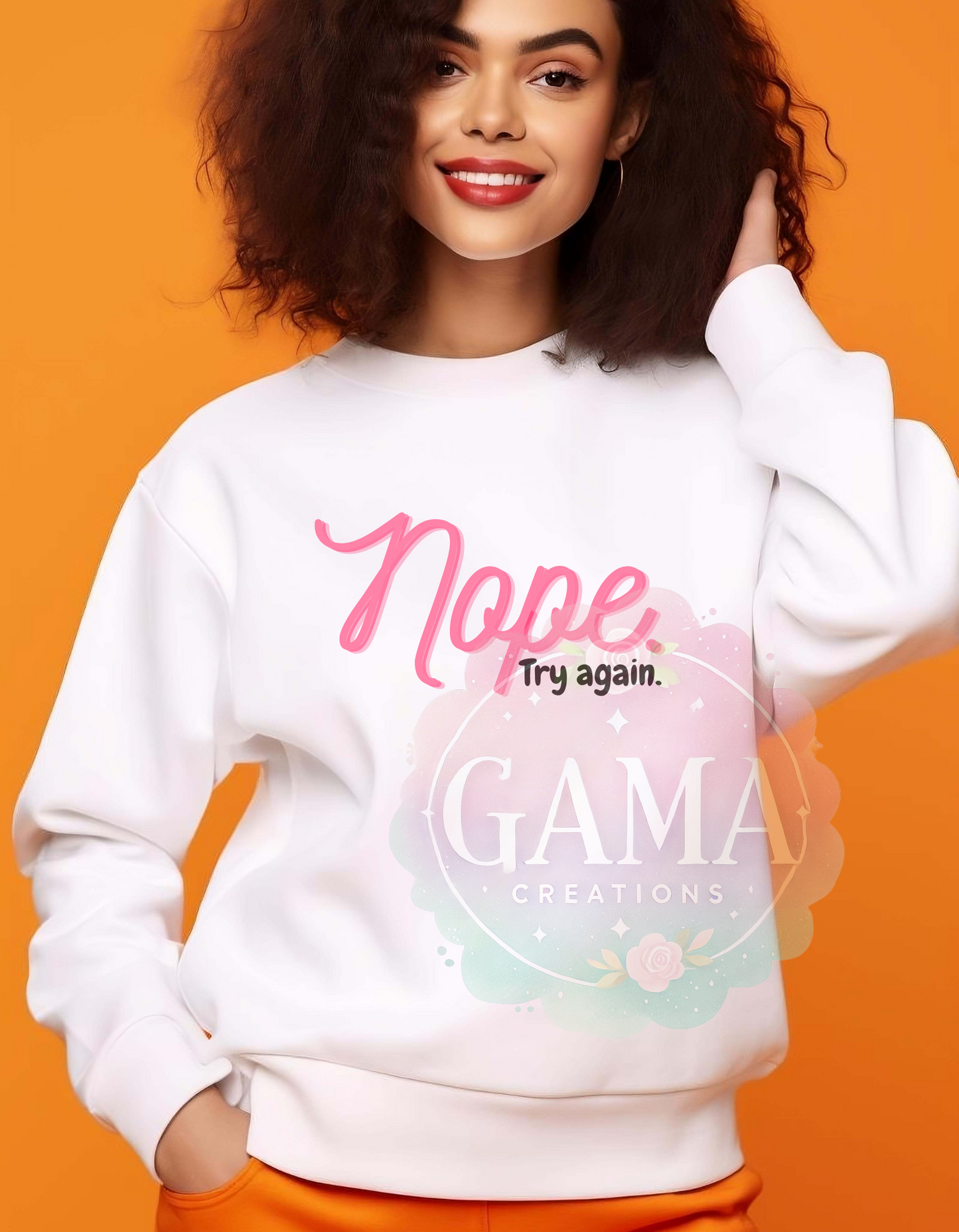 Nope. Try again. Design PNG, Trending T-Shirt Design, Digital Download