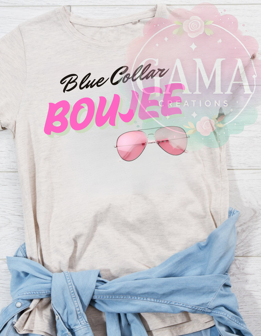 Blue Collar Boujee 2 PNG, Trending T-Shirt Design, Digital Download