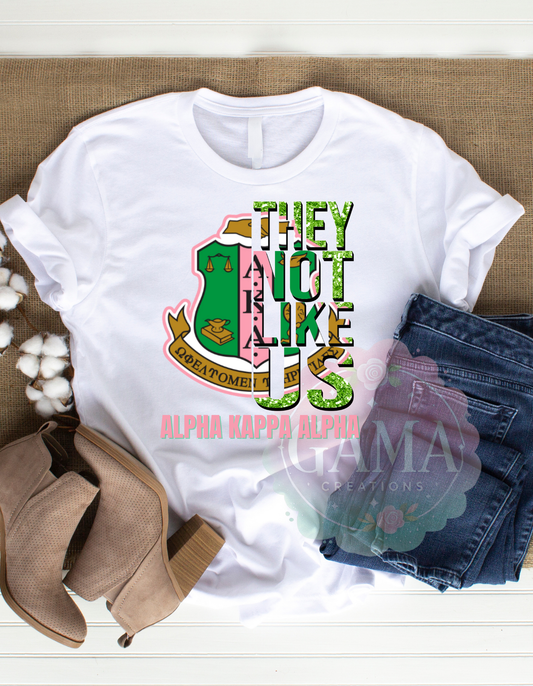 Alpha Kappa Alpha They Not Like Us PNG 3 FILES!, Trending T-Shirt Design, Digital Download