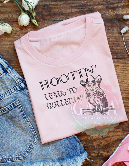 Whootin Leads to Hollerin PNG, Trending T-Shirt Design, Digital Download