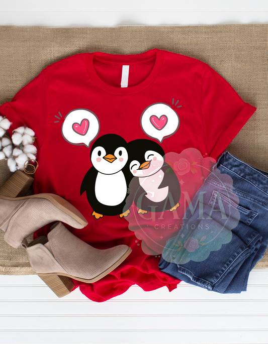 Penguin Valentine PNG Design, Trending T-Shirt Design, Digital Download