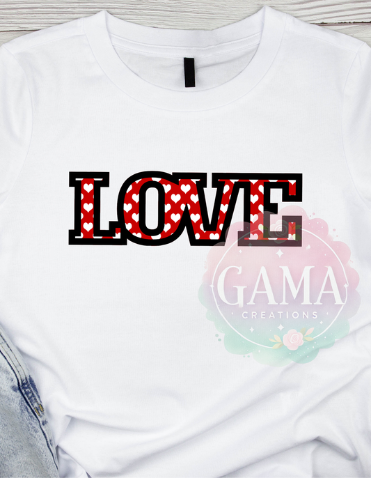 Red Heart Love Valentine's Day PNG Design, Trending T-Shirt Design, Digital Download