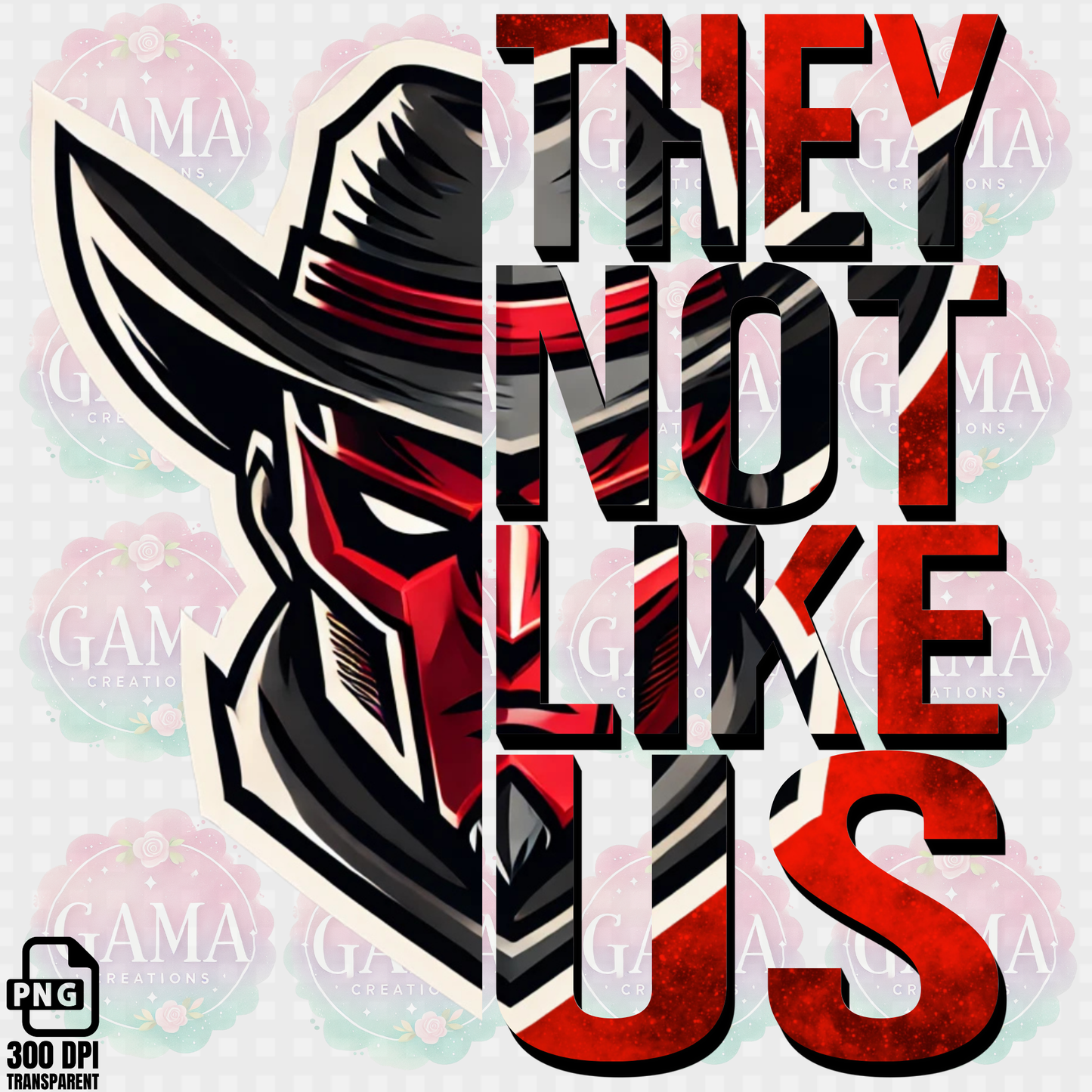 Raiders They Not Like Us PNG Design, Trending T-Shirt Designs