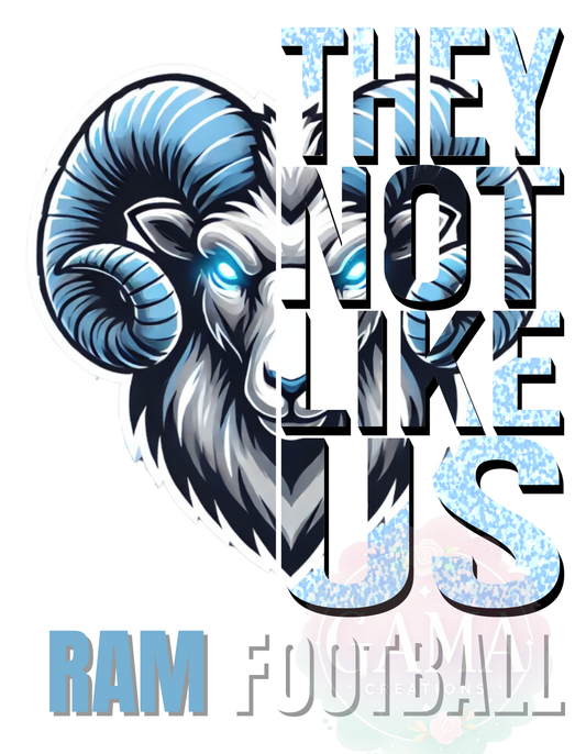 Rams They Not Like Us PNG, Trending T-Shirt Design, Digital Download