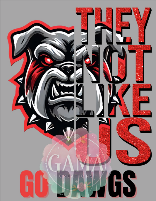 Bulldogs They Not Like Us PNG, Trending T-Shirt Design, Digital Download