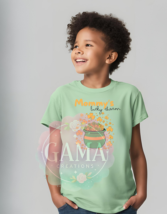 Mommy's Lucky Charm PNG Design, Trending T-Shirt Design, Digital Download (Copy)
