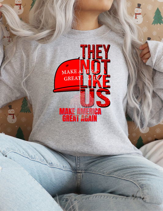 MAGA They Not Like Us PNG, Trending T-Shirt Design, Digital Download