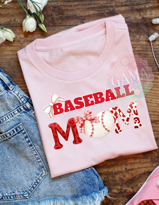 Baseball Mom Valentine's Day PNG, Trending T-Shirt Design, Digital Download
