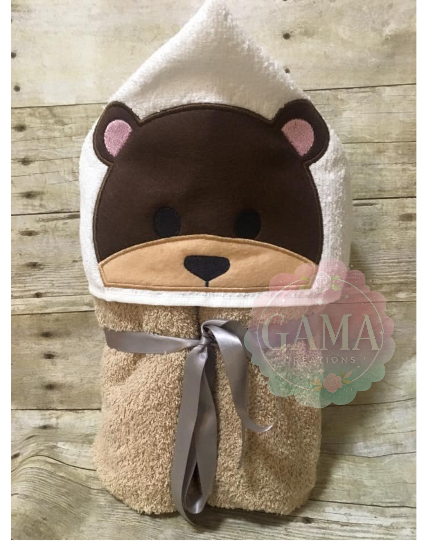 Bear Hooded Towel, Full Size Bath Towel with Hood