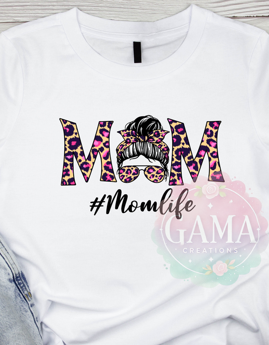 Cheetah Print Mom's Life PNG, Trending T-Shirt Design, Digital Download