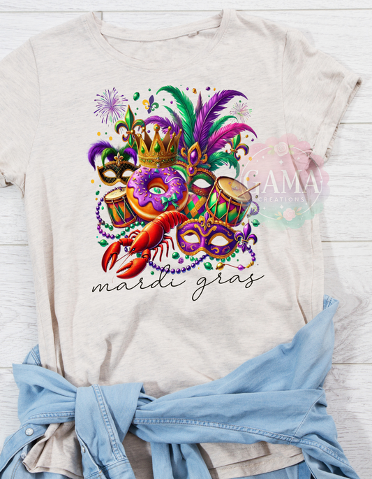 Mardis Gras PNG, Trending T-Shirt Design, Digital Download