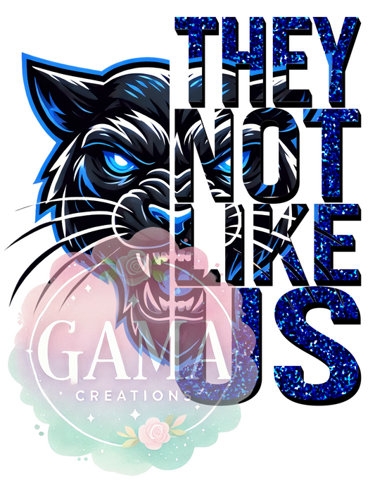 Panther They Not Like Us PNG Design, Trending T-Shirt Designs
