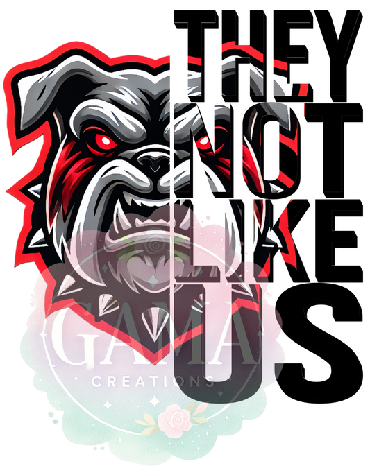 Bulldog Not Like Us 2 PNG Design, Trending T-Shirt Design, Digital Download