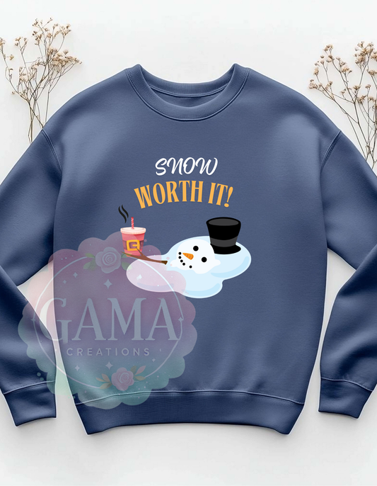 Snow Worth it Design PNG, Trending T-Shirt Design, Digital Download